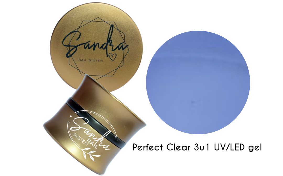 Perfect Clear 3u1 UV-LED builder gel Sandra Nails