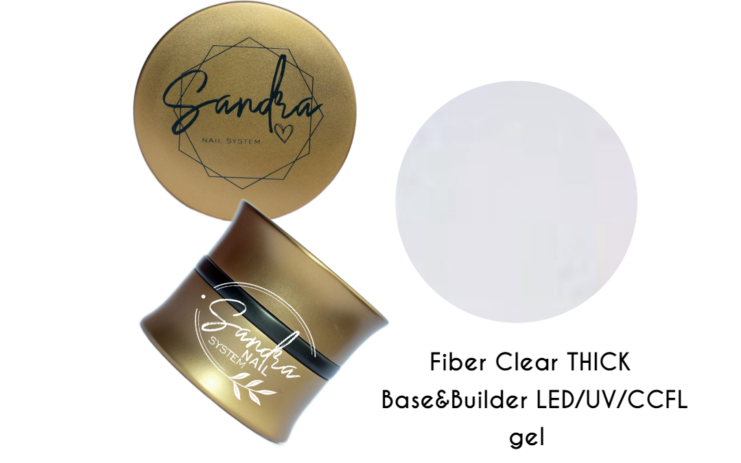 Clear THICK Fiber Base&Builder LED/UV/CCFL gel