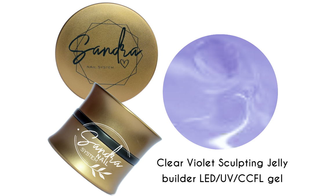 Clear Violet Sculpting Jelly builder LED/UV/CCFL gel Sandra Nails