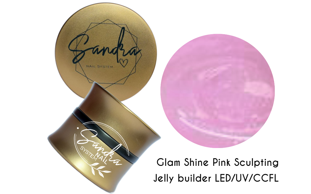 Glam Shine Pink Sculpting Jelly builder LED/UV/CCFL gel Sandra Nails