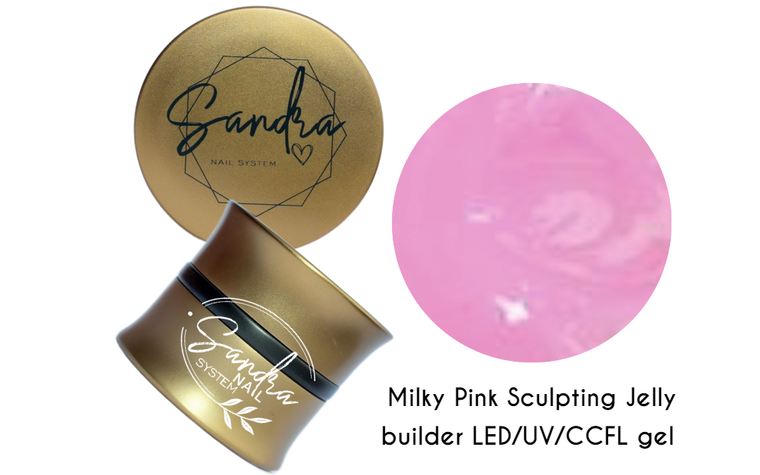 Milky Pink Sculpting Jelly builder LED/UV/CCFL gel Sandra Nails