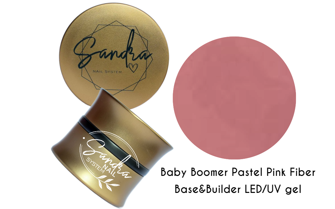 Baby Boomer Pastel Pink Fiber Base&Builder LED/UV gel Sandra Nails