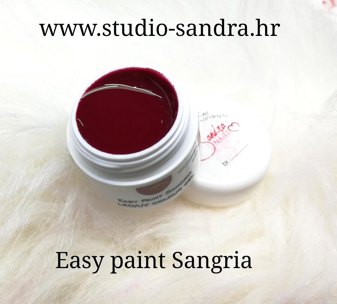 Easy Paint Coral Red UV colour gel Sandra Nails - Studio 