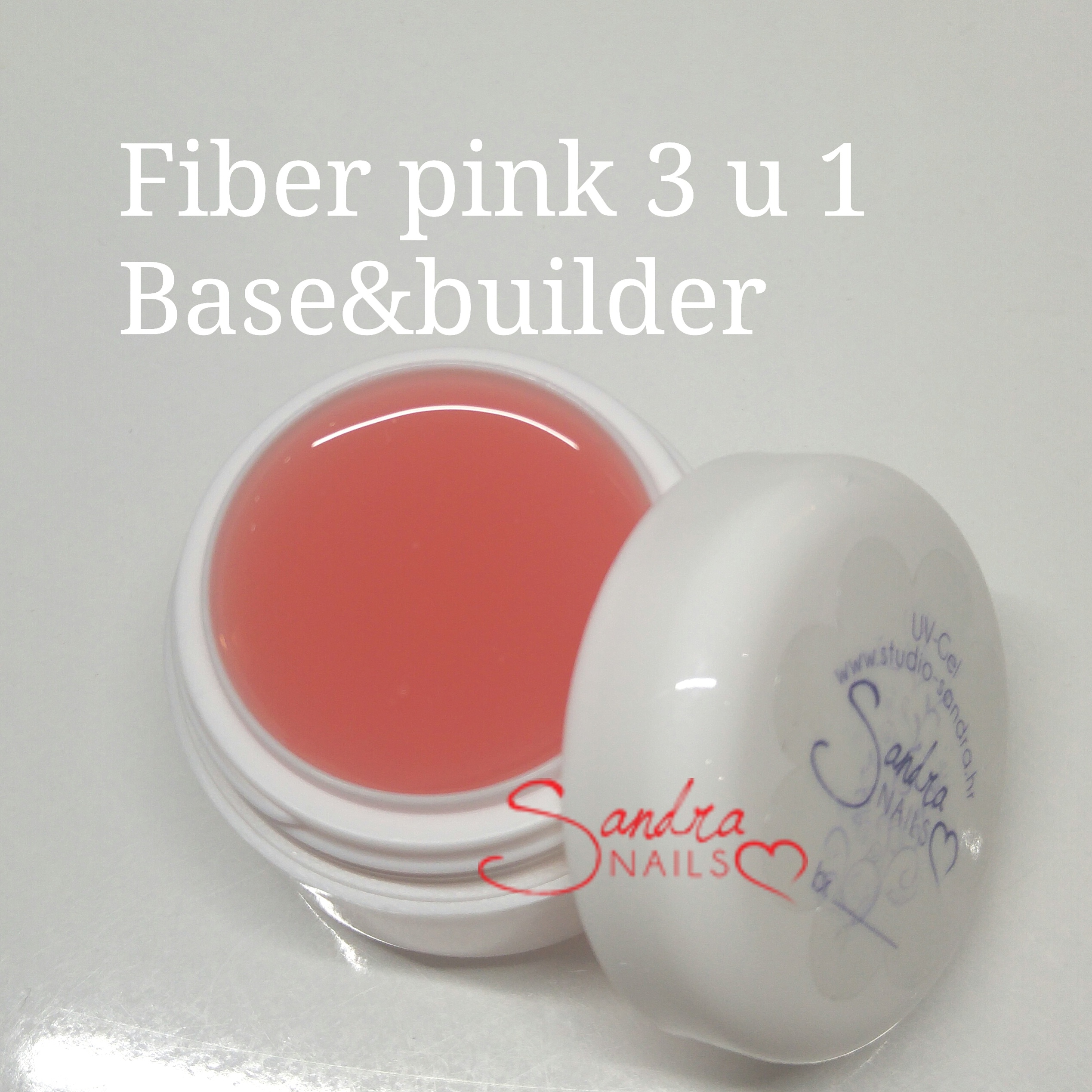 Fiber Base&Builder Pink UV LED CCFL Gel Studio Sandra