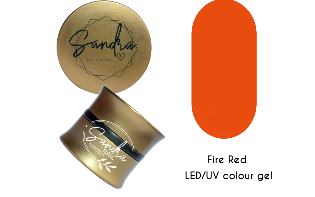 Fire Red LED/UV colour gel Sandra Nails